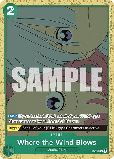 Where the Wind Blows - P-058 - Promo (Starter Deck 11: Uta Deck Battle) - One Piece Promotion Cards