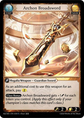 Archon Broadsword - 034 - Rare - Alchemical Revolution Starter Decks