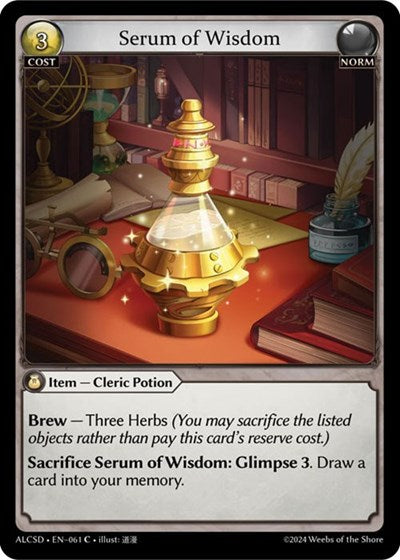 Serum of Wisdom - 061 - Common - Alchemical Revolution Starter Decks