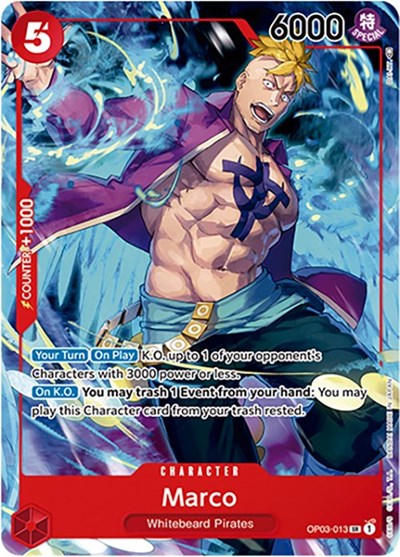 Marco - OP03-013 - Super Rare (Japanese 1st Anniversary Set) - One Piece Promotion Cards