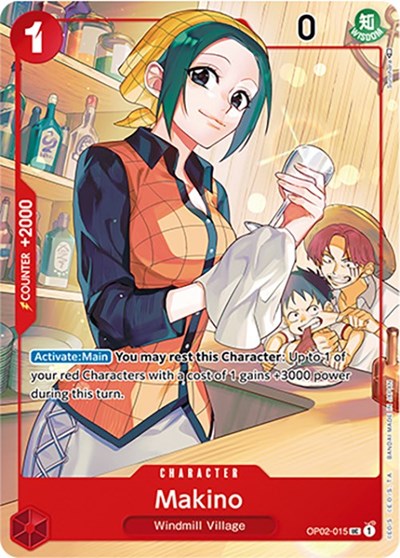 Makino - OP02-015 - Uncommon (Japanese 1st Anniversary Set) - One Piece Promotion Cards