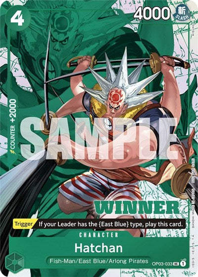 Hatchan (Winner Pack Vol. 6) - OP03-033 - Uncommon - One Piece Promotion Cards