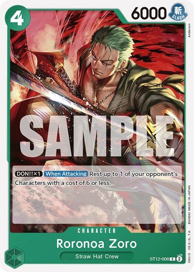 Roronoa Zoro - ST12-008 - Common - ST-12: Starter Deck 12 Zoro and Sanji
