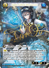 Geni, Gifted Mechanist - 008 - Collector Super Rare - Alchemical Revolution Event Pack