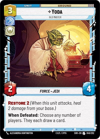 Yoda - Old Master - 045/252 - Uncommon - Spark of Rebellion