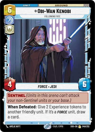Obi-Wan Kenobi - Following Fate - 049/252 - Rare - Spark of Rebellion