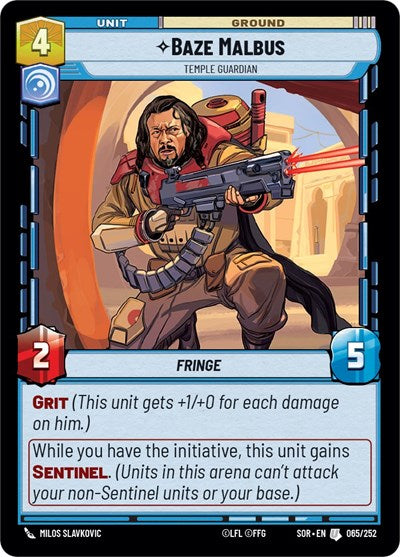 Baze Malbus - Temple Guardian - 065/252 - Uncommon - Spark of Rebellion