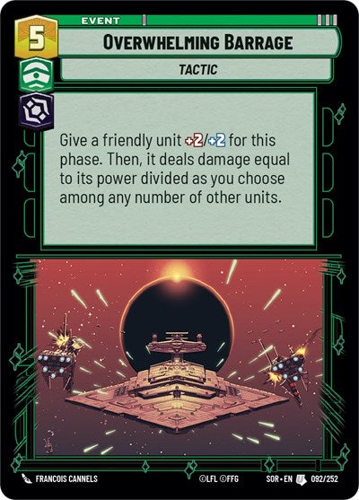 Overwhelming Barrage - 092/252 - Uncommon - Spark of Rebellion