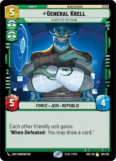 General Krell - Heartless Tactician - 105/252 - Rare - Spark of Rebellion