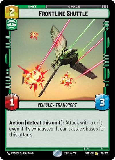 Frontline Shuttle - 110/252 - Rare - Spark of Rebellion