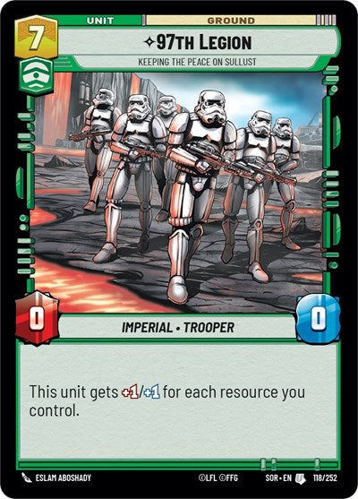 97th Legion - Keeping the Peace on Sullust - 118/252 - Uncommon - Spark of Rebellion