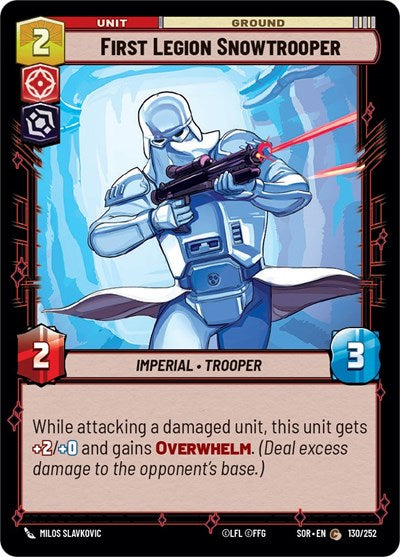 First Legion Snowtrooper - 130/252 - Common - Spark of Rebellion
