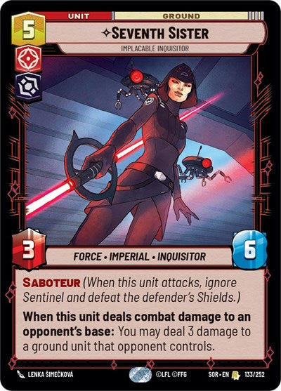Seventh Sister - Implacable Inquisitor - 133/252 - Rare - Spark of Rebellion