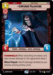 Emperor Palpatine - Master of the Dark Side - 135/252 - Rare - Spark of Rebellion
