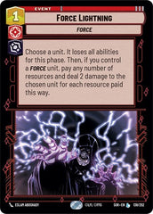 Force Lightning - 138/252 - Legendary - Spark of Rebellion