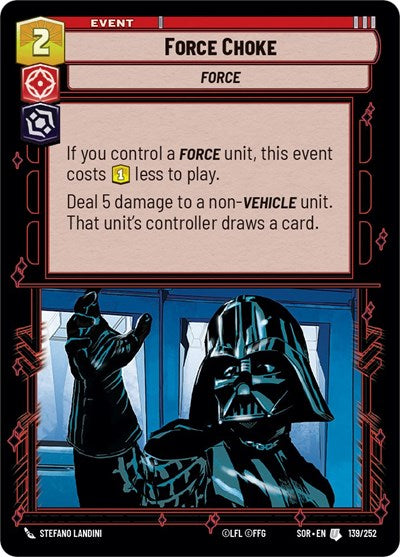 Force Choke - 139/252 - Uncommon - Spark of Rebellion