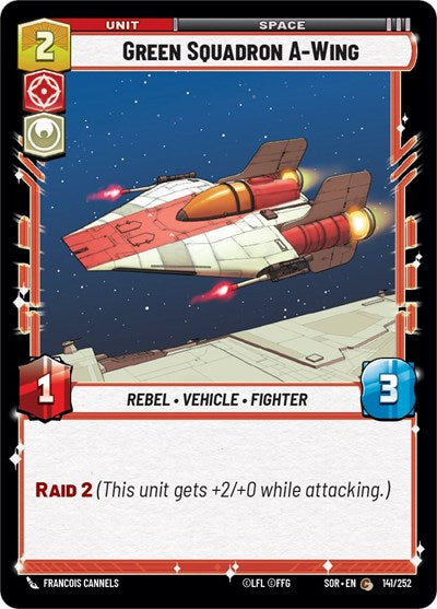Green Squadron A-Wing - 141/252 - Common - Spark of Rebellion