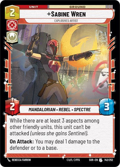 Sabine Wren - Explosives Artist - 142/252 - Uncommon - Spark of Rebellion