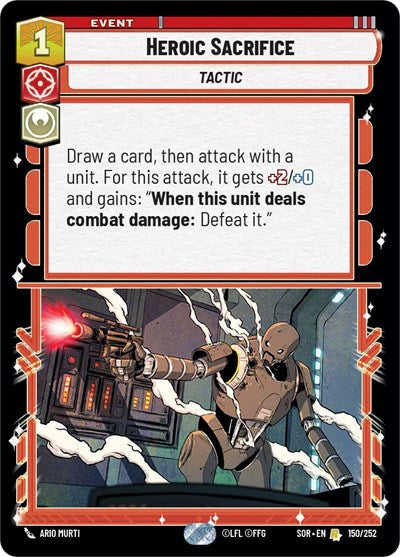 Heroic Sacrifice - 150/252 - Rare - Spark of Rebellion