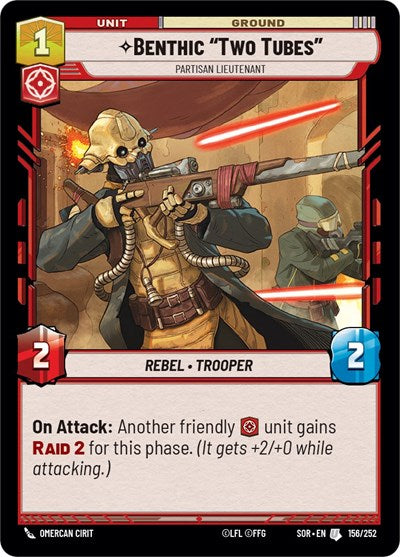 Benthic "Two Tubes" - Partisan Lieutenant - 156/252 - Uncommon - Spark of Rebellion