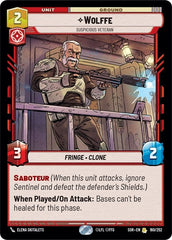 Wolffe - Suspicious Veteran - 160/252 - Rare - Spark of Rebellion