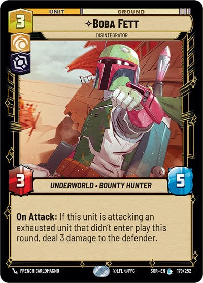 Boba Fett - Disintegrator - 179/252 - Legendary - Spark of Rebellion