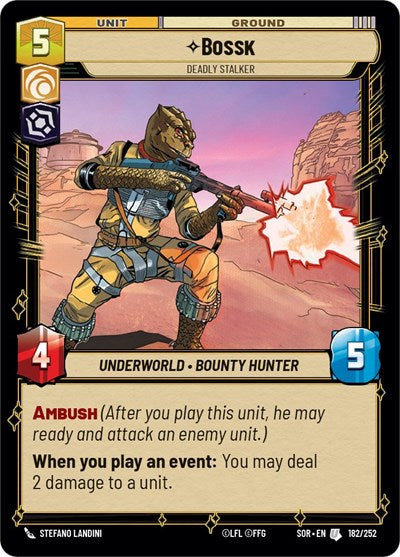 Bossk - Deadly Stalker - 182/252 - Uncommon - Spark of Rebellion