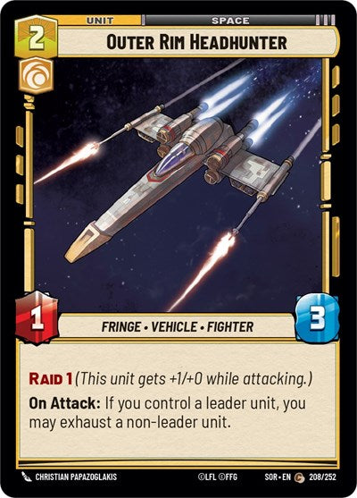 Outer Rim Headhunter - 208/252 - Common - Spark of Rebellion