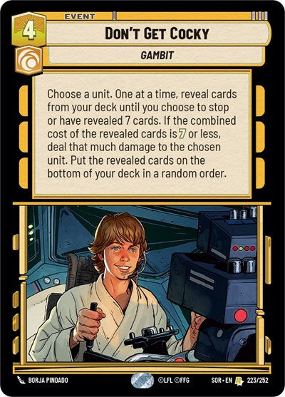 Don't Get Cocky - 223/252 - Rare - Spark of Rebellion