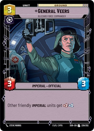 General Veers - Blizzard Force Commander - 230/252 - Uncommon - Spark of Rebellion