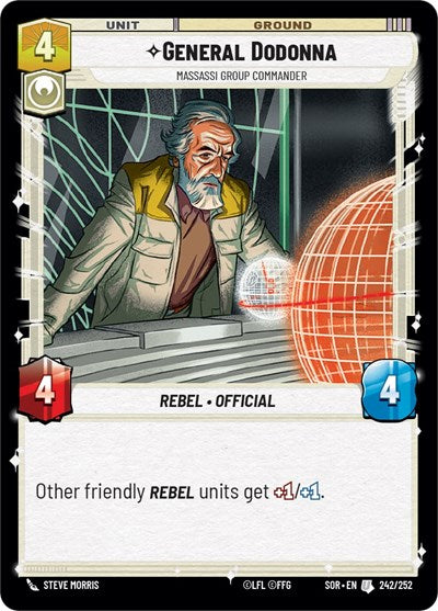 General Dodonna - Massassi Group Commander - 242/252 - Uncommon - Spark of Rebellion