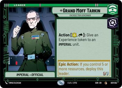 Grand Moff Tarkin - Oversector Governor - 007/252 - Common - Spark of Rebellion