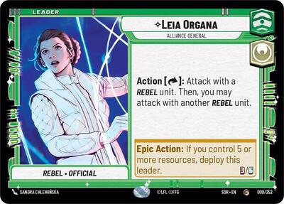 Leia Organa - Alliance General - 009/252 - Common - Spark of Rebellion