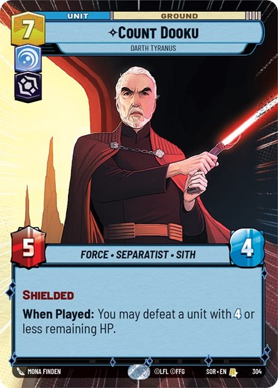 Count Dooku - Darth Tyranus - 304 - Rare (Hyperspace) - Spark of Rebellion