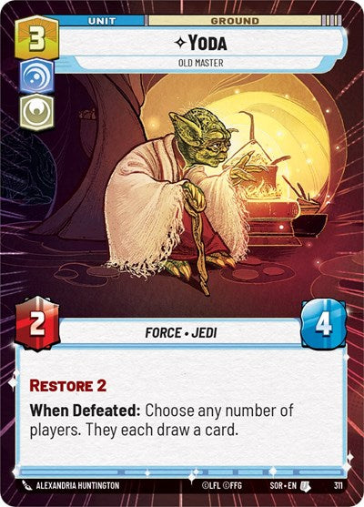 Yoda - Old Master - 311 - Uncommon (Hyperspace) - Spark of Rebellion