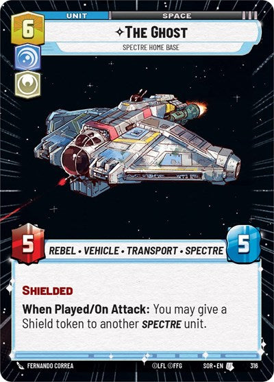 The Ghost - Spectre Home Base - 316 - Uncommon (Hyperspace) - Spark of Rebellion