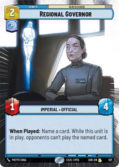 Regional Governor - 327 - Rare (Hyperspace) - Spark of Rebellion