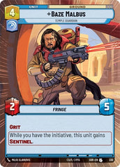 Baze Malbus - Temple Guardian - 330 - Uncommon (Hyperspace) - Spark of Rebellion