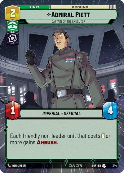 Admiral Piett - Captain of the Executor - 344 - Uncommon (Hyperspace) - Spark of Rebellion