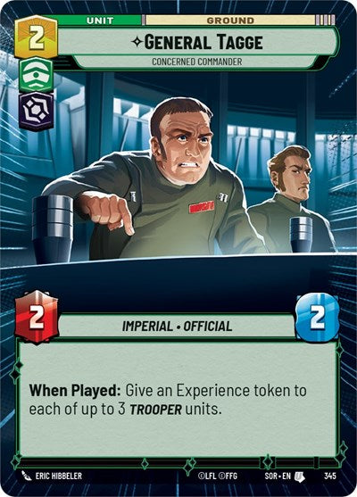 General Tagge - Concerned Commander - 345 - Uncommon (Hyperspace) - Spark of Rebellion