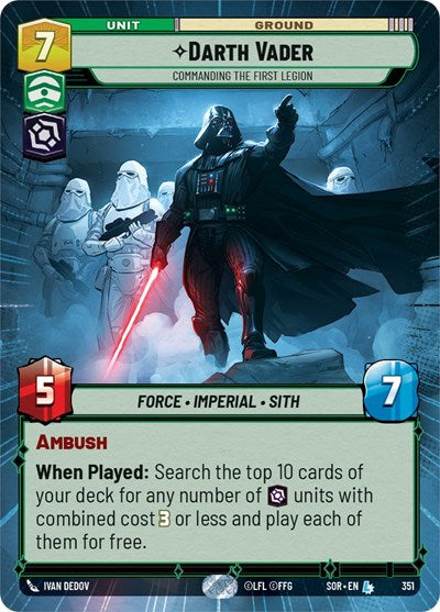 Darth Vader - Commanding the First Legion - 351 - Legendary (Hyperspace) - Spark of Rebellion