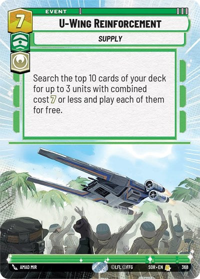 U-Wing Reinforcement - 368 - Rare (Hyperspace) - Spark of Rebellion