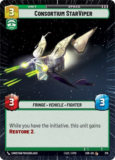 Consortium StarViper - 376 - Common (Hyperspace) - Spark of Rebellion
