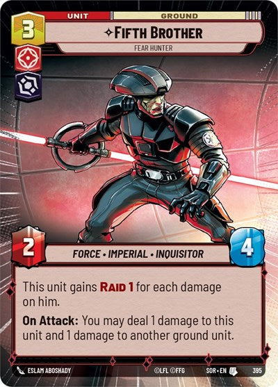 Fifth Brother - Fear Hunter - 395 - Uncommon (Hyperspace) - Spark of Rebellion
