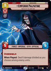 Emperor Palpatine - Master of the Dark Side - 399 - Rare (Hyperspace) - Spark of Rebellion