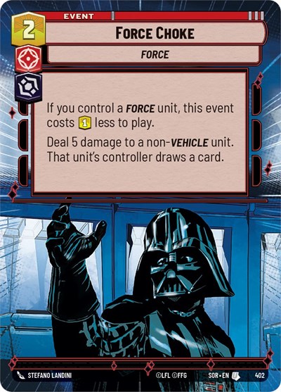 Force Choke - 402 - Uncommon (Hyperspace) - Spark of Rebellion