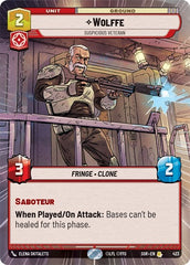 Wolffe - Suspicious Veteran - 423 - Rare (Hyperspace) - Spark of Rebellion