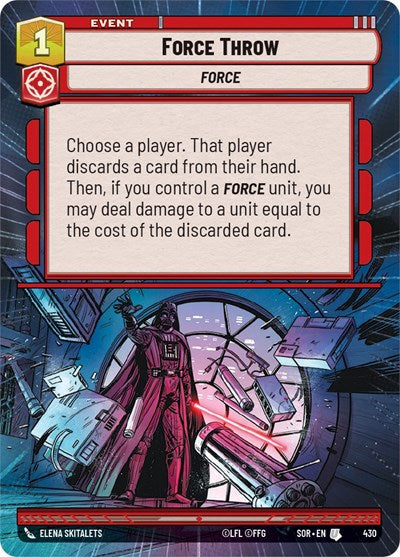 Force Throw - 430 - Uncommon (Hyperspace) - Spark of Rebellion
