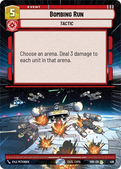 Bombing Run - 436 - Rare (Hyperspace) - Spark of Rebellion