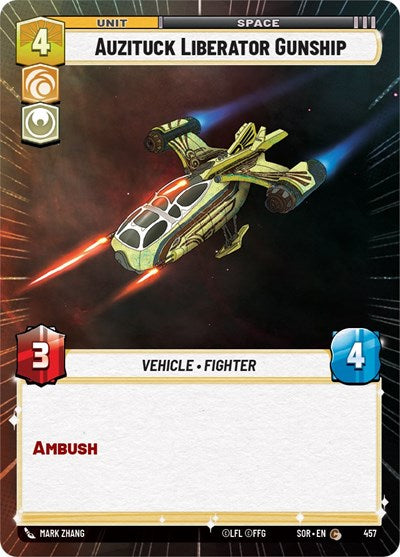Auzituck Liberator Gunship - 457 - Common (Hyperspace) - Spark of Rebellion
